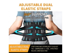 Cinturón De Soporte Lumbar Con Almohadilla Inflable Para Aliviar Dolor De Espalda Baja Y Discos Herniados Con Correas Ajustables M Sin Colchón Inflable