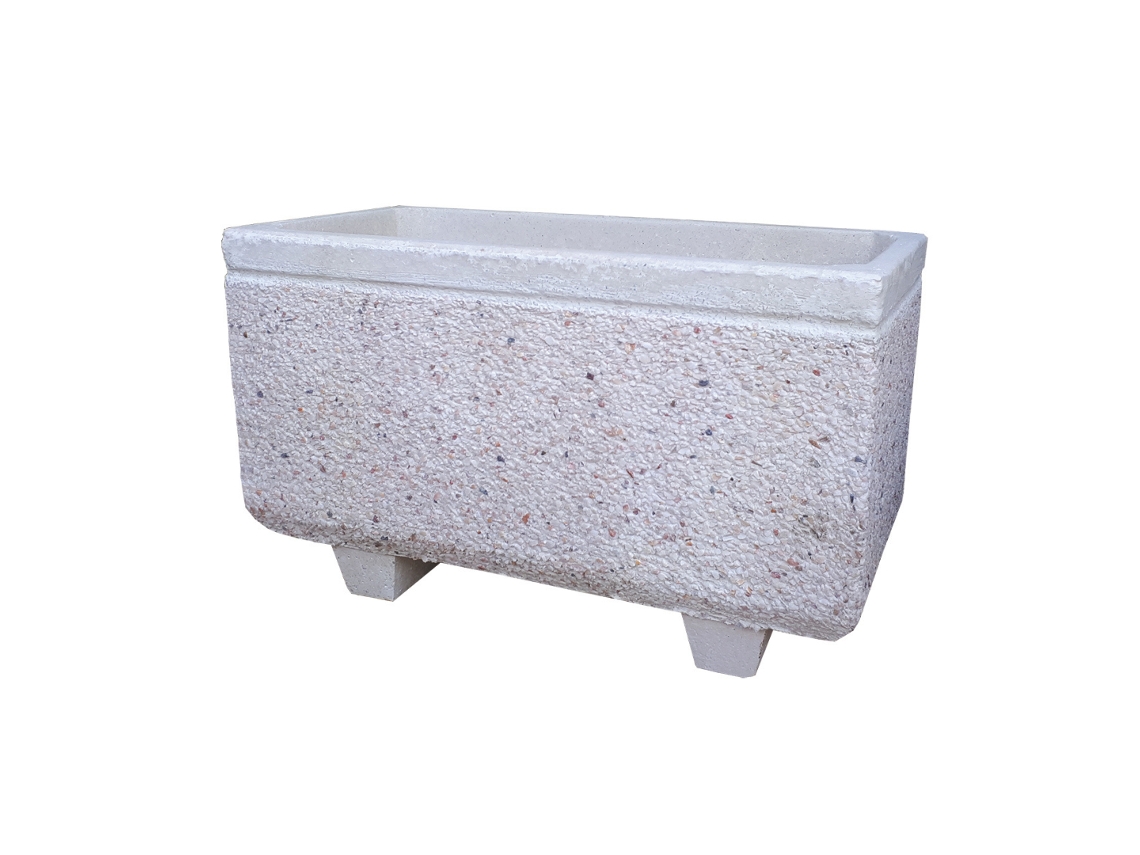 Jardinera de hormigón y mármol - 120x30x36cm ARTICIMENTOS
