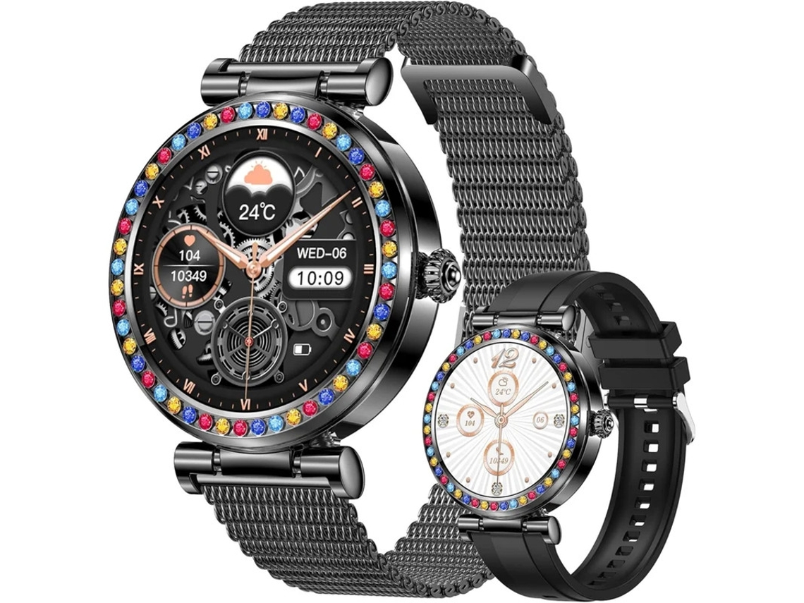 Reloj inteligente para mujer, con función de responder y hacer llamadas, resistente al agua hasta 5 ATM, con control del ritmo cardíaco, SPO2 y presión arterial, Bluetooth Yizhood