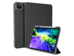 Mutural Funda De Pu Con Soporte Y Portalápices Negro Para Tu Apple Ipad Pro 12.9 Pouces (2021/2020/2018)