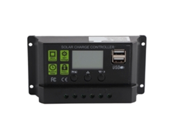 Controlador De Carga Solar Pwm Inteligente De 10 A Con Pantalla Lcd Y Autoprotección 12v/24v/48v