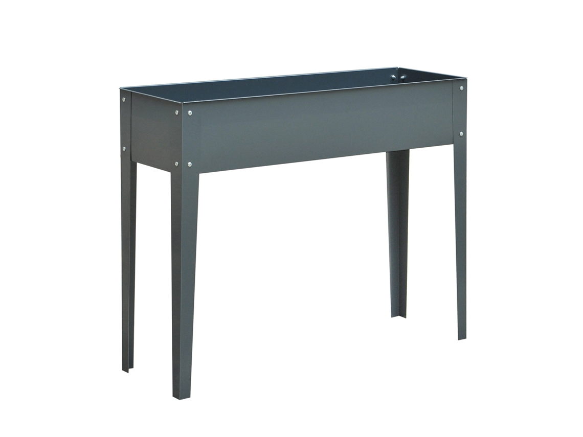 Macetero Metálico Para Hierbas Aromáticas De 100x30x80 Cm Con Patas De Drenaje Para Jardín O Balcón.
