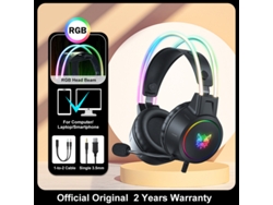 ONIKUMA K9 Pink Cat Ear Auriculares con RGB LED Light Flexible Mic Gaming Headset 7.1 Surround Computer Earphones para PC Gamer