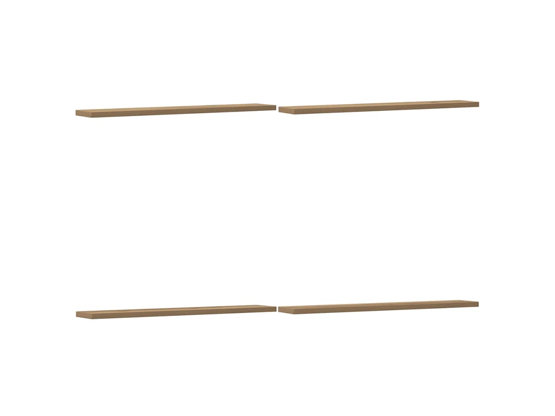Juego de 4 estantes para librería Derivatives, madera de roble artesanal