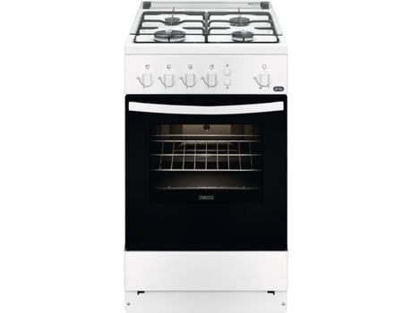 Cocina A Gas zanussi zcg510u1wa blanco 85x50x60cm 4 quemadores de horno clase con placa 59 l natural 4f