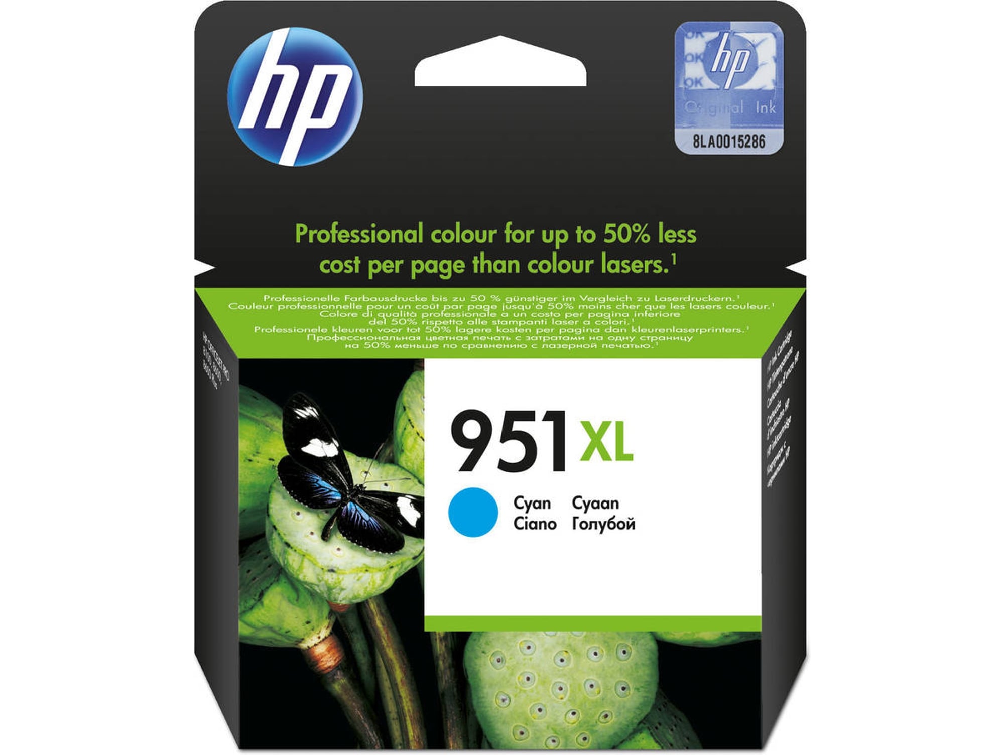 Cartucho de tinta HP HP 951XL Original Cian 1 pieza(s)