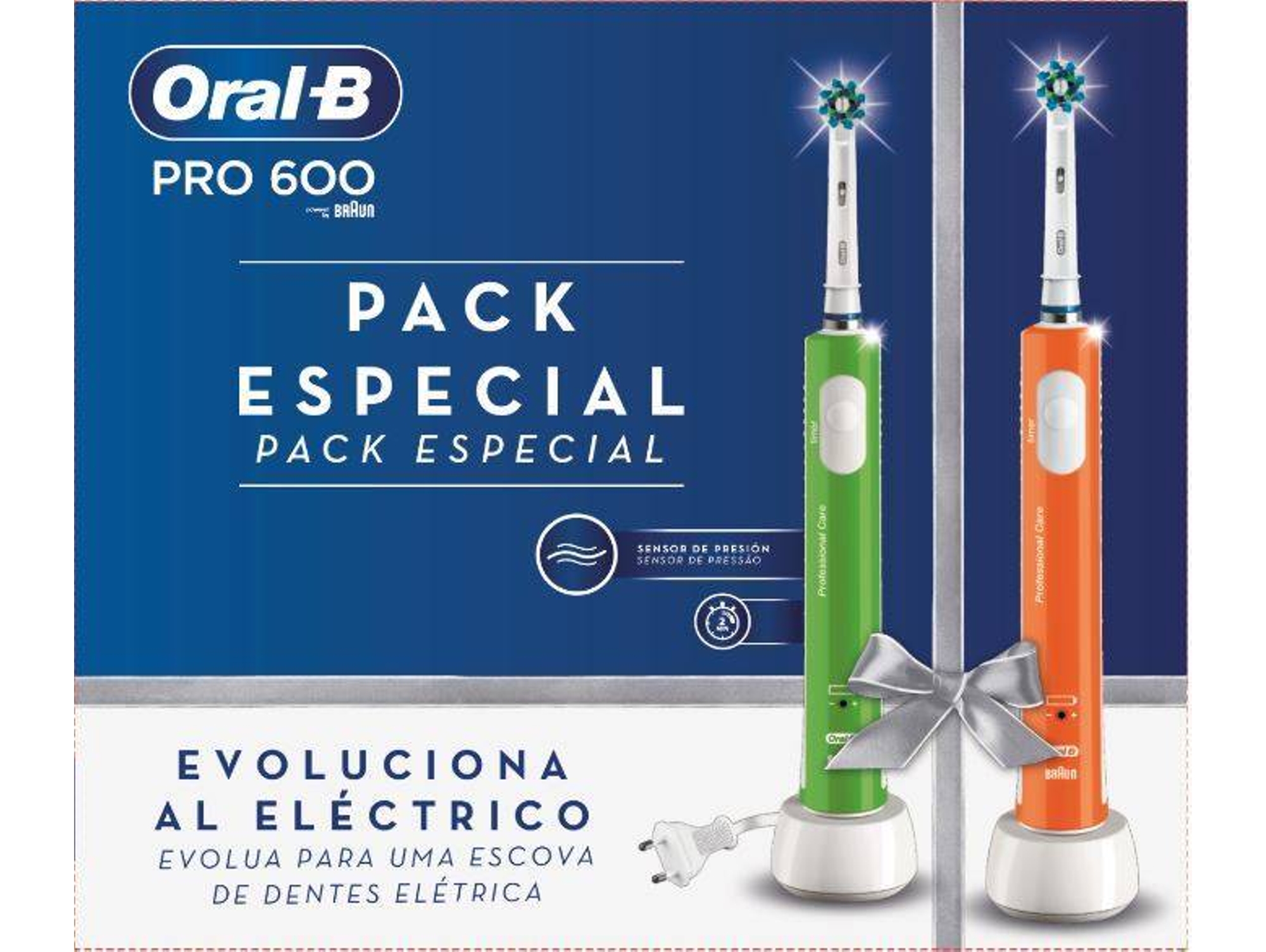 Cepillo de Dientes Eléctrico ORAL B Duplo Pro 600 2 un