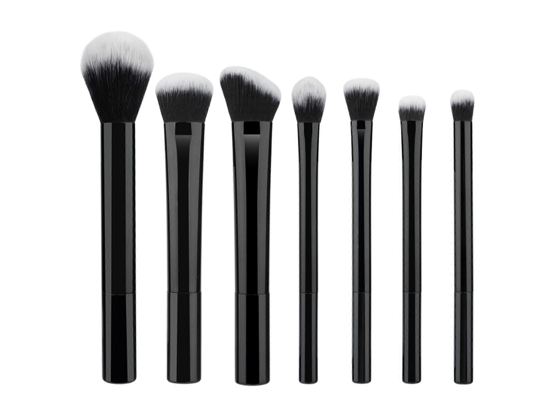 Juego de brochas de maquillaje de fibra sintética para base, cremas, polvos, rubor, maquillaje facial y sombras de ojos. Everley891