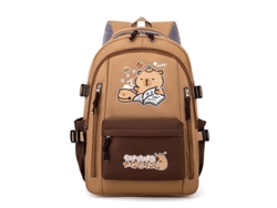 Mochila escolar de tres piezas, estilo estudiantil, color liso, bolso de hombro, estuche. Incluye bolso bandolera y estuche.