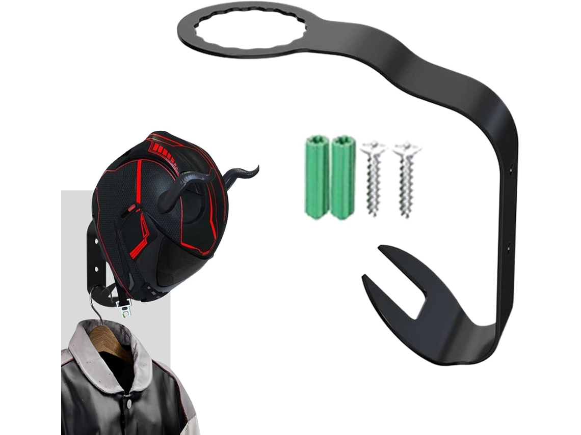 Accroche Casque Moto Crochet Chapeau Sans Perçage, soporte Murale Adhésif De Rangement Para Casques Gokoco