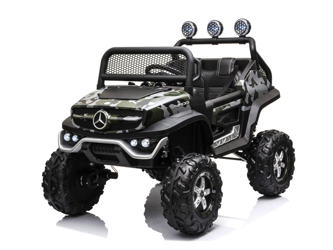 Mercedes Benz Unimog, vehículo infantil con batería de 12 V, buggy con muchas opciones XTRM.