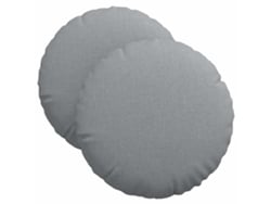 Cojines para asiento, 2 unidades, gris claro, Ø40 x 13 cm, tela HARLANV1