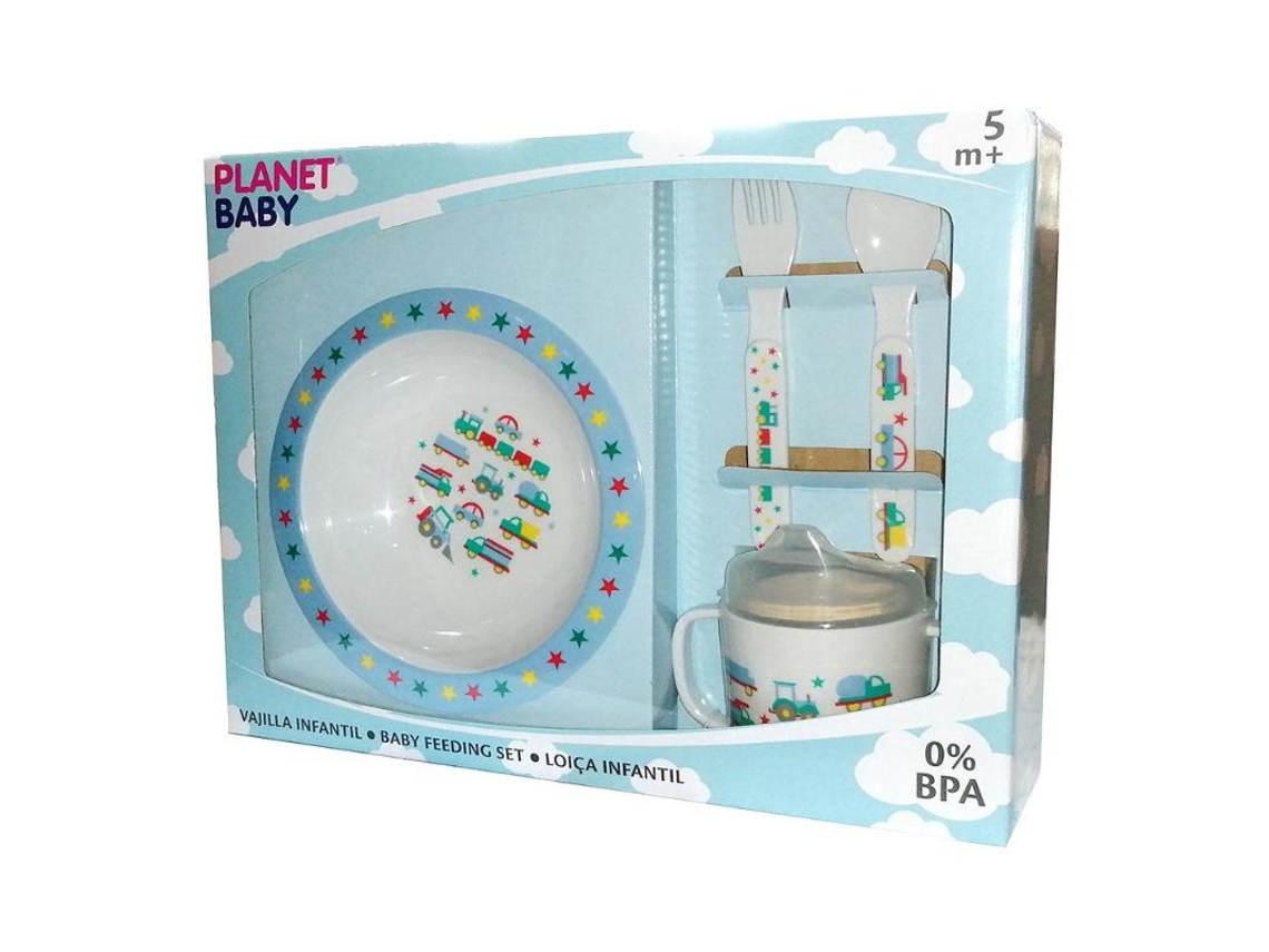 Vajilla Infantil Melamina 4 Piezas Azul