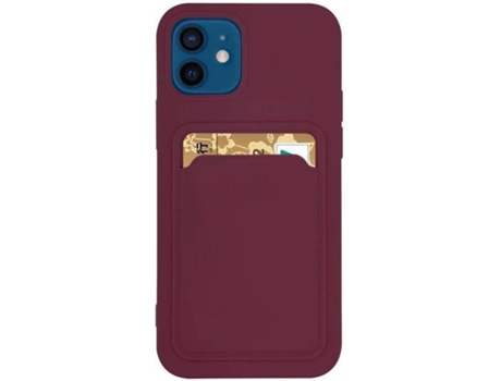 Carcasa iPhone 11 Pro Max LMOBILE Porta Tarjeta Rojo Vino