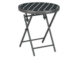 Mesa plegable Ø45x50cm Negra