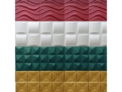 Paneles 3D ETERNAL PARQUET Para Techo O Pared 50X50X2Cm Blanco 4 Modelos 20M2 de Pirámides