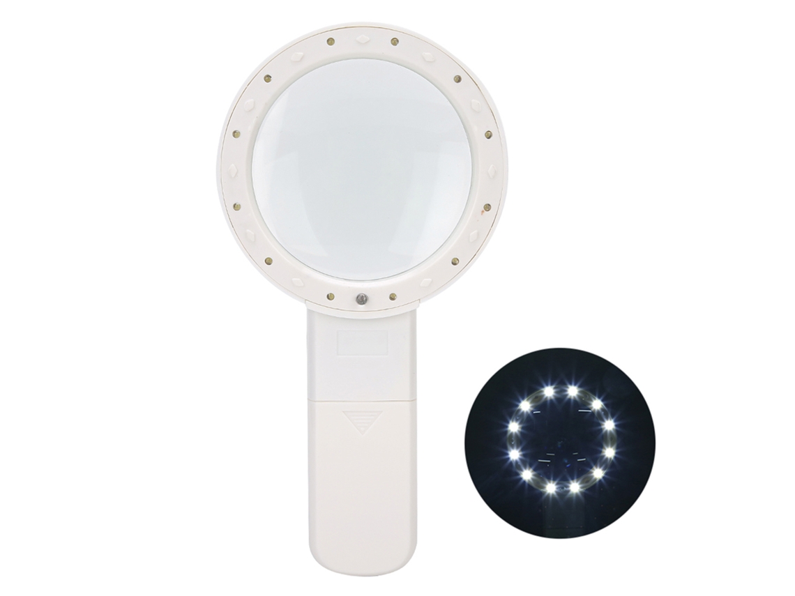 Lupa De Mano 30x Con Lentes Ópticas De Doble Capa Y Luz Led Uv Para Billetes