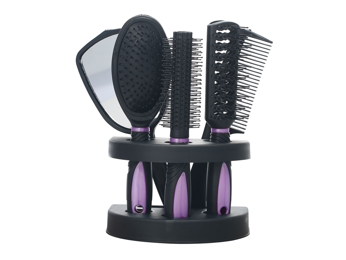 Set De 5 Peines Y Espejo, Herramientas Profesionales De Peluquería Para Salón, Cepillos De Corte Y Porta Cepillos