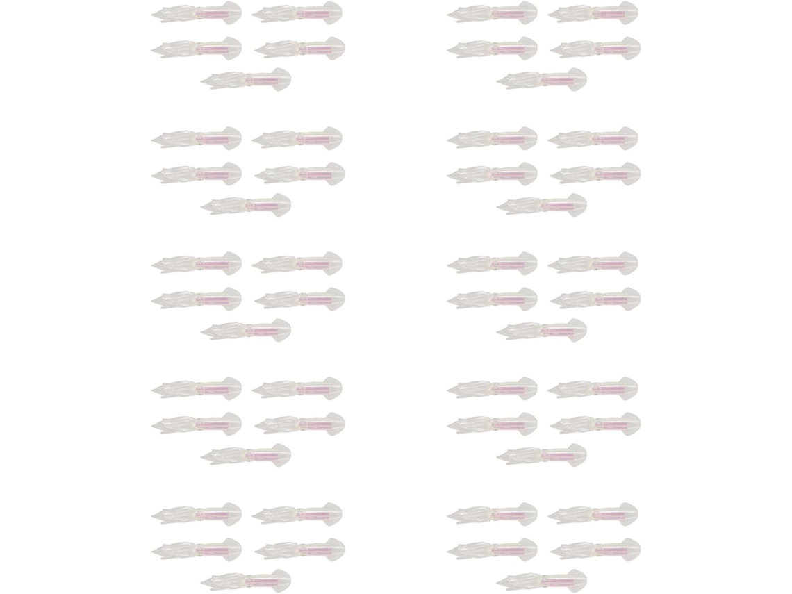 50 Piezas De Señuelos Blandos De Silicona Fosforescente Con Forma De Falda De Calamar, Cebo Artificial Para Pesca En Agua Salada.