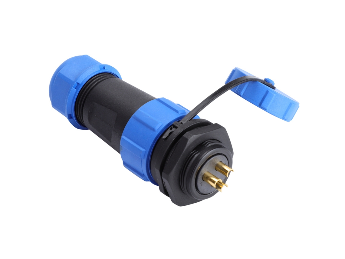 Conector de plástico impermeable IP68 SP21 para aviónica con 3 pines