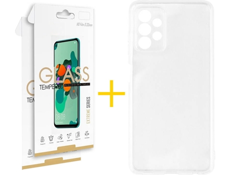 Kit Funda + Protector de Pantalla Samsung A32 5G SKYHE Cristal Templado 4881 Transparente