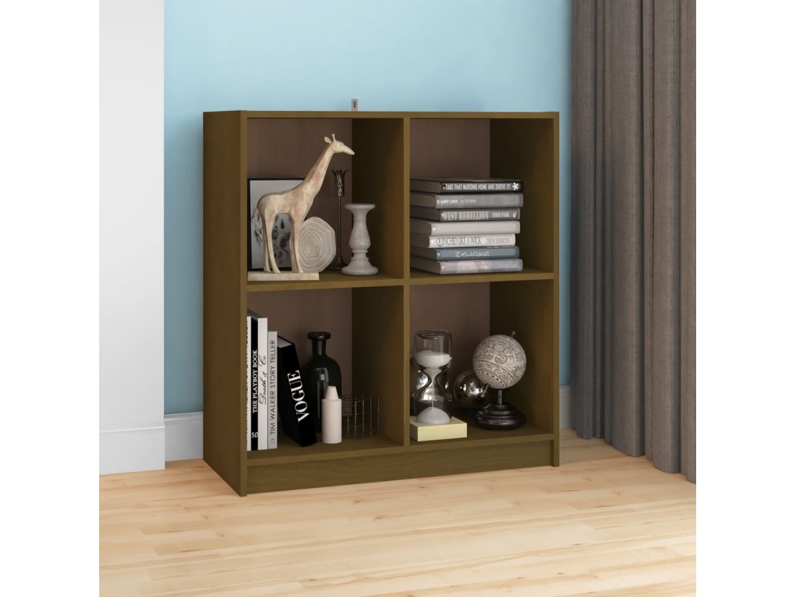 Aparador Madera Maciza De Pino Marrón Miel 70x33x76 Cm