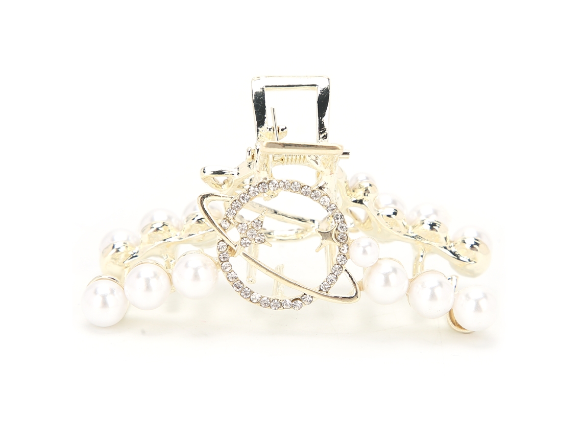 Pinza De Pelo De Piedras Rhinestone Con Perlas Falsas Exquisitas Para Mujeres Y Niñas 3 Planeta