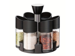Estante Giratorio Para Condimentos De Cocina, Para Seis Especias En Polvo, Para Hornear Y Para Aderezar.