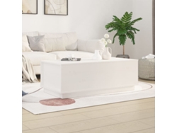 Mesa de Centro Apoyo 100X50X35 cm Pino Macizo Blanco