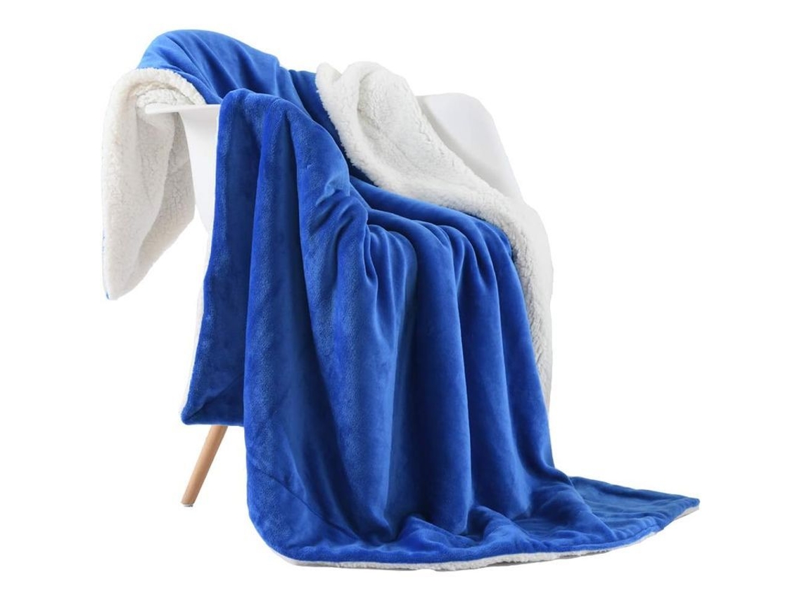 2026-manta Sherpa Flannel Suave Peluda Microfibra Para Cama/sofá (60"x80", Azul Princesa)