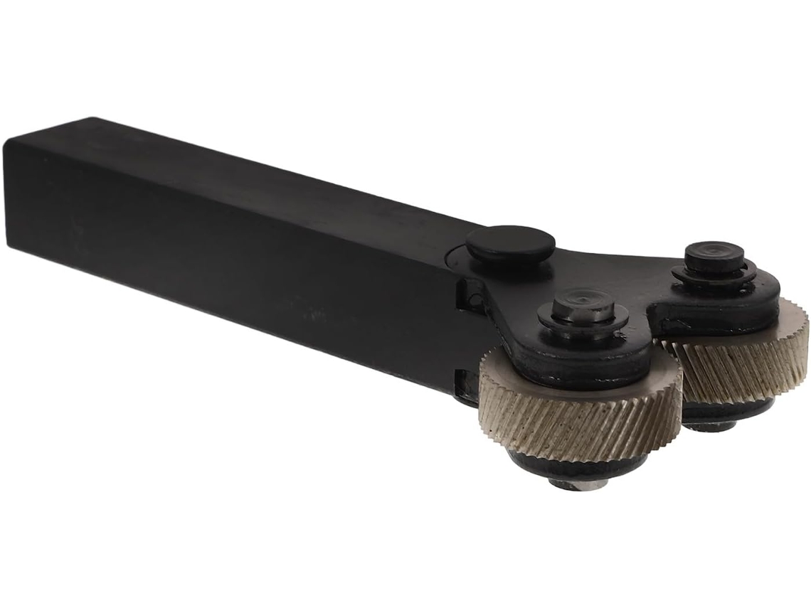 Herramienta De Moleteado Acero Doble Rueda 26 Mm Torno Mango Ergonómico