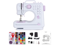 Máquina de Coser Eléctrica Máquina de Coser para Principiantes con 12 Programas de Costura con Kit de Costura y Pedales Morado LEOGREEN