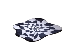 2026-alfombra Suave Irregular De Bloques De Color Para Dormitorio Sala Balcón Blanco Y Negro 100x100cm