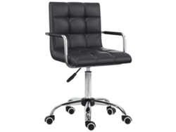 VPMKP - Silla de oficina Homcom giratoria gerente altura ajustable negra
