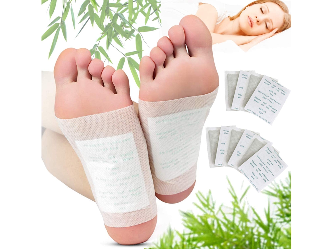 Almohadillas para pies de desintoxicación de 100 piezas, almohadillas para pies de limpieza natural para el cuidado de los pies, alivio antiestrés, eliminación de toxinas corporales dañinas, limpieza