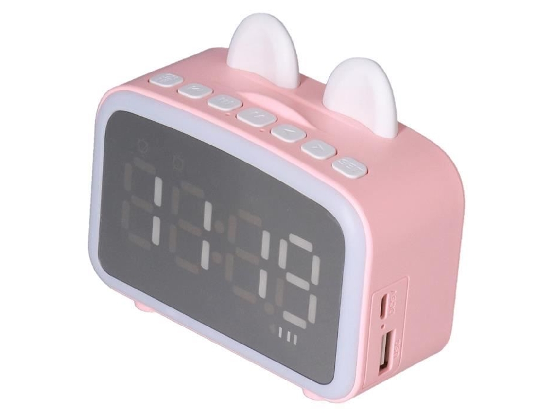 Altavoz Digital HURRISE con Función de Despertador Lector de Tarjetas y Radio FM