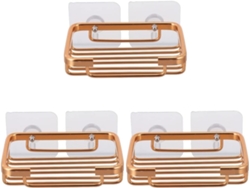 Juego de 3 puertas de baño de aluminio compactas, sólidas y autodrenantes para montaje en pared. Slowmoose