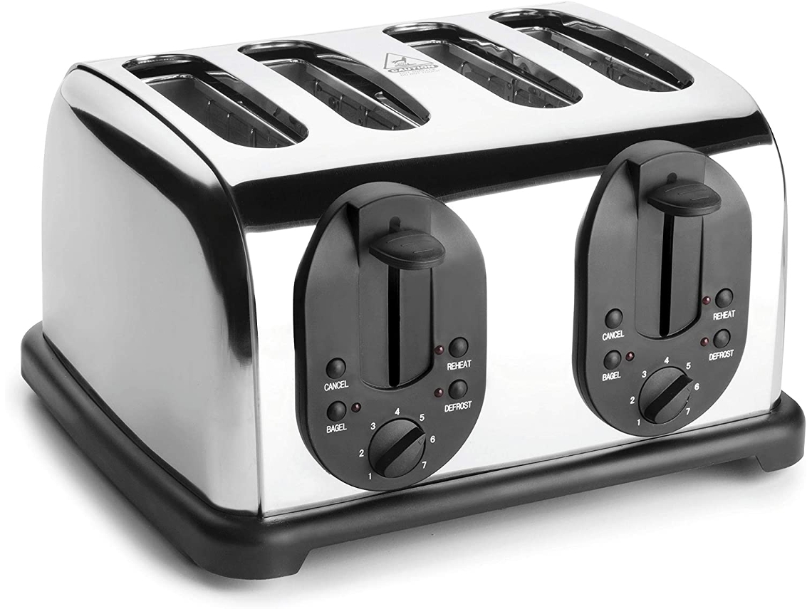 Tostador 4 Ranuras 1750W Inox- Gris LACOR