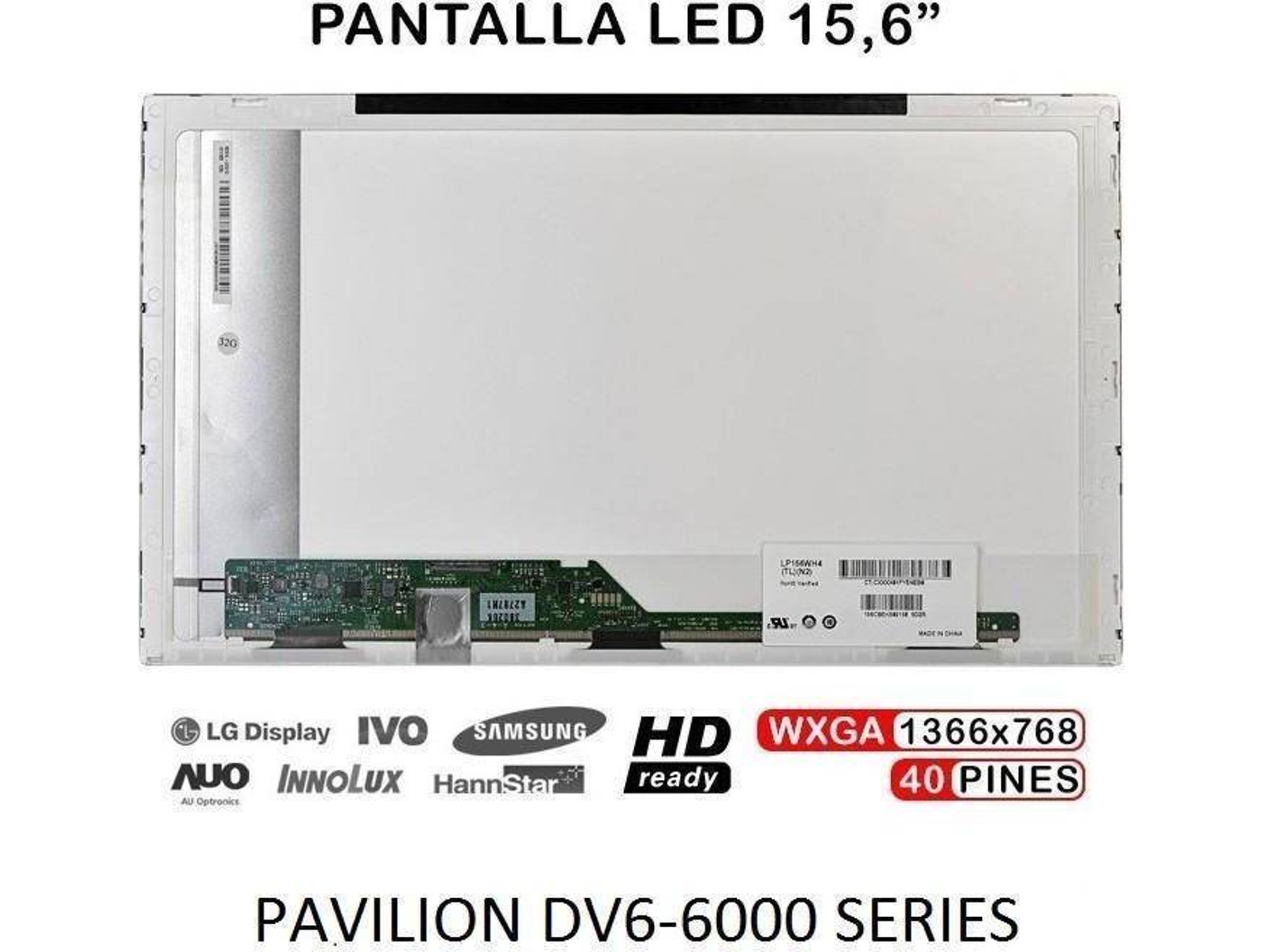 Pantalla para Portátil HP Pavilion Dv6-6000 Series