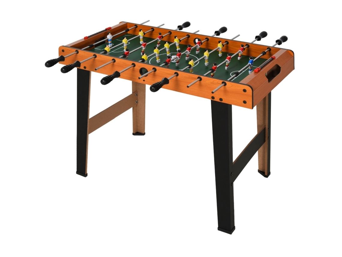 Mesa De Futbolín Con Varillas De Acero Inoxidable, 84,5 X 40 X 61,2 Cm, Negra.