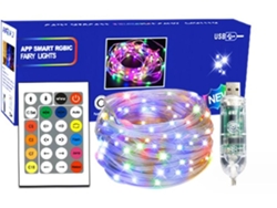 Decorações Para Árvores De Natal 5 Metros Led Usb String Light Music Sync Smart Bluetooth Controle Remoto Timer 16 Cores Rgb Gusshious
