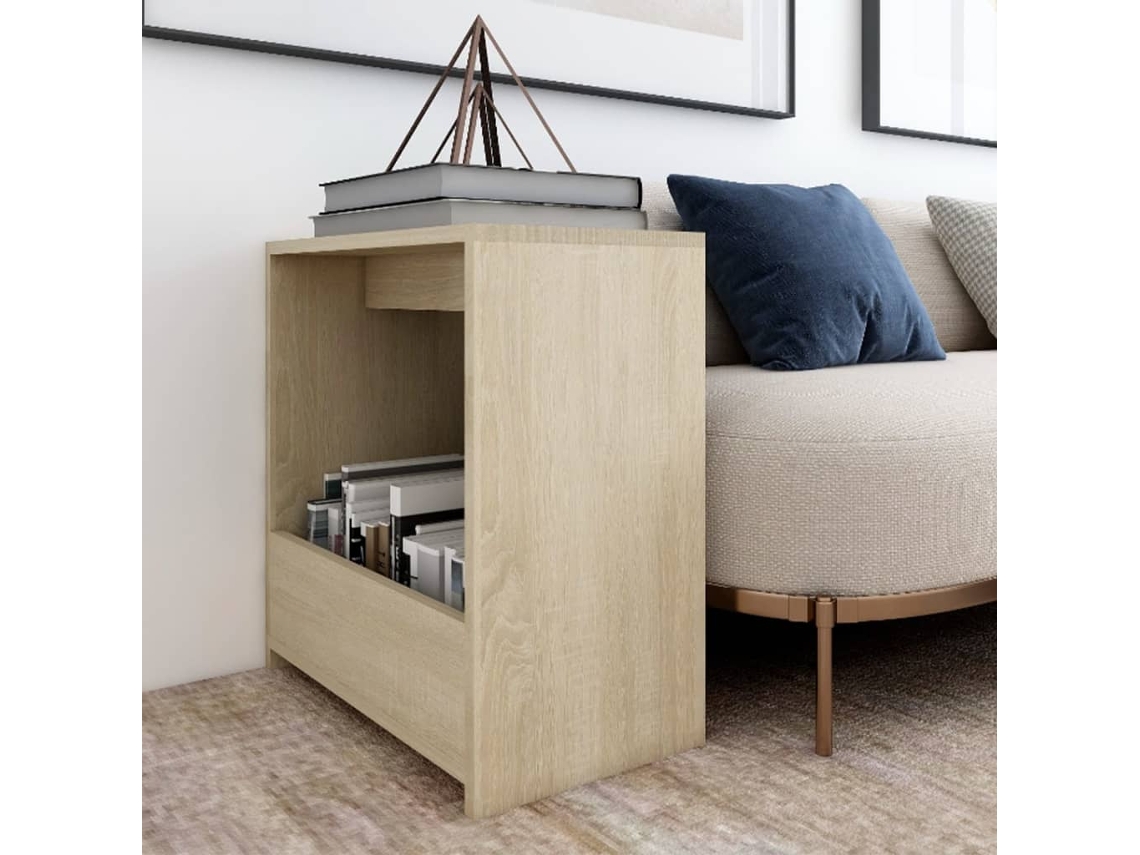 Mesa auxiliar | Mesa de comedor 50x26x50 cm, madera de roble, derivados de Sonoma