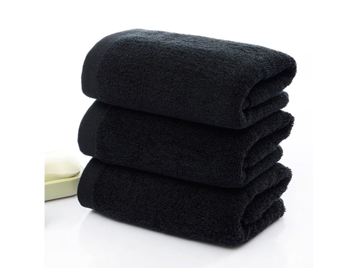 (5 Piezas) Toallas De Mano Negras Premium, 100% Algodón Puro, Súper Suaves, Súper Absorbentes.