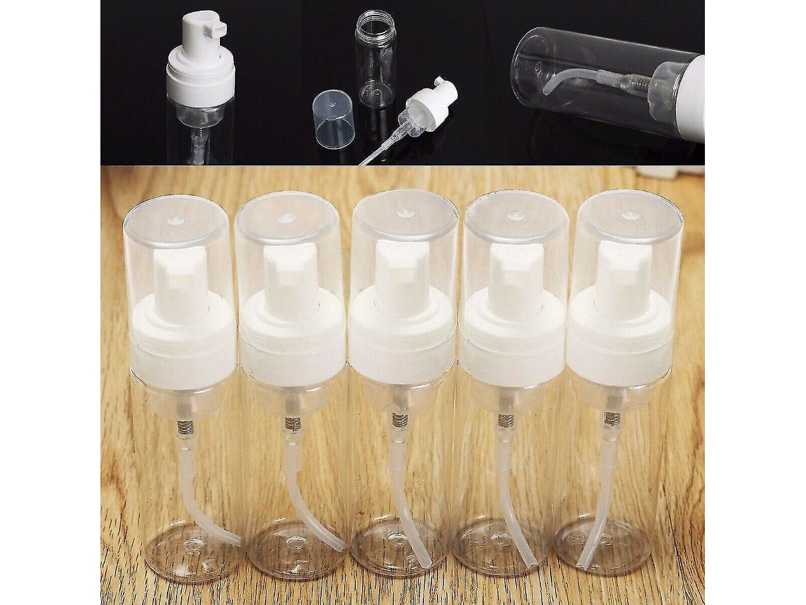 Paquete de 10 botellas de 50 ml con bomba dispensadora de espuma de plástico transparente vacía Rosewell