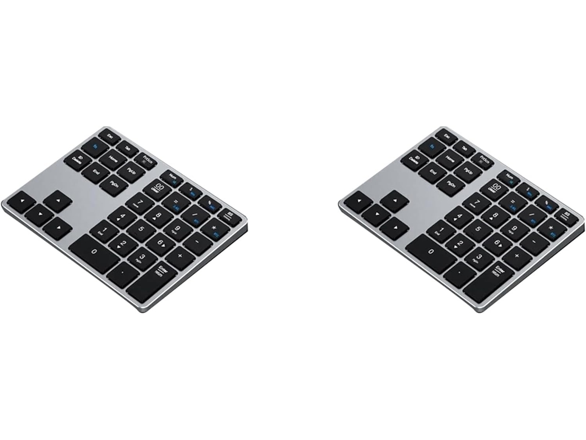 Teclado Numérico Bluetooth 2x, Teclado Inalámbrico De 35 Teclas, Delgado Y Portátil Para Computadora, Pc Y Oficina.