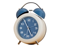Reloj Despertador De Campanas Gemelas Para Niños Abs Baterías Con Luz Nocturna Para Dormitorio Salón Azul