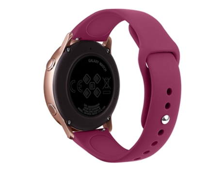 Correa de Silicona 20mm para Samsung Galaxy Watch Active SM-R500 - vino tinto