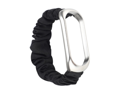 Correa de Tela + metal estilo floral para Xiaomi Mi Band 5 - negro
