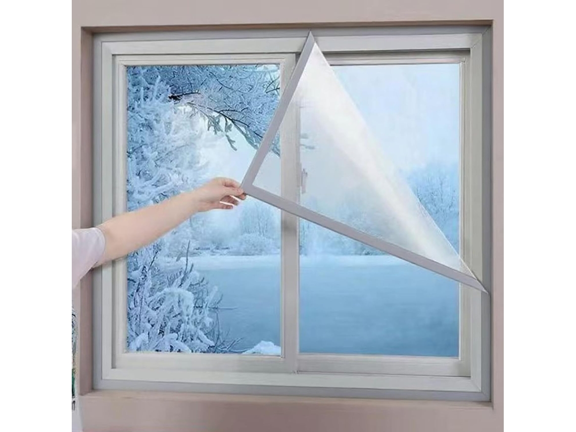 Kit De Aislamiento Térmico Para Ventanas Invierno, Lámina Aislante Transparente Ventanas, Térmica Alta Dura...