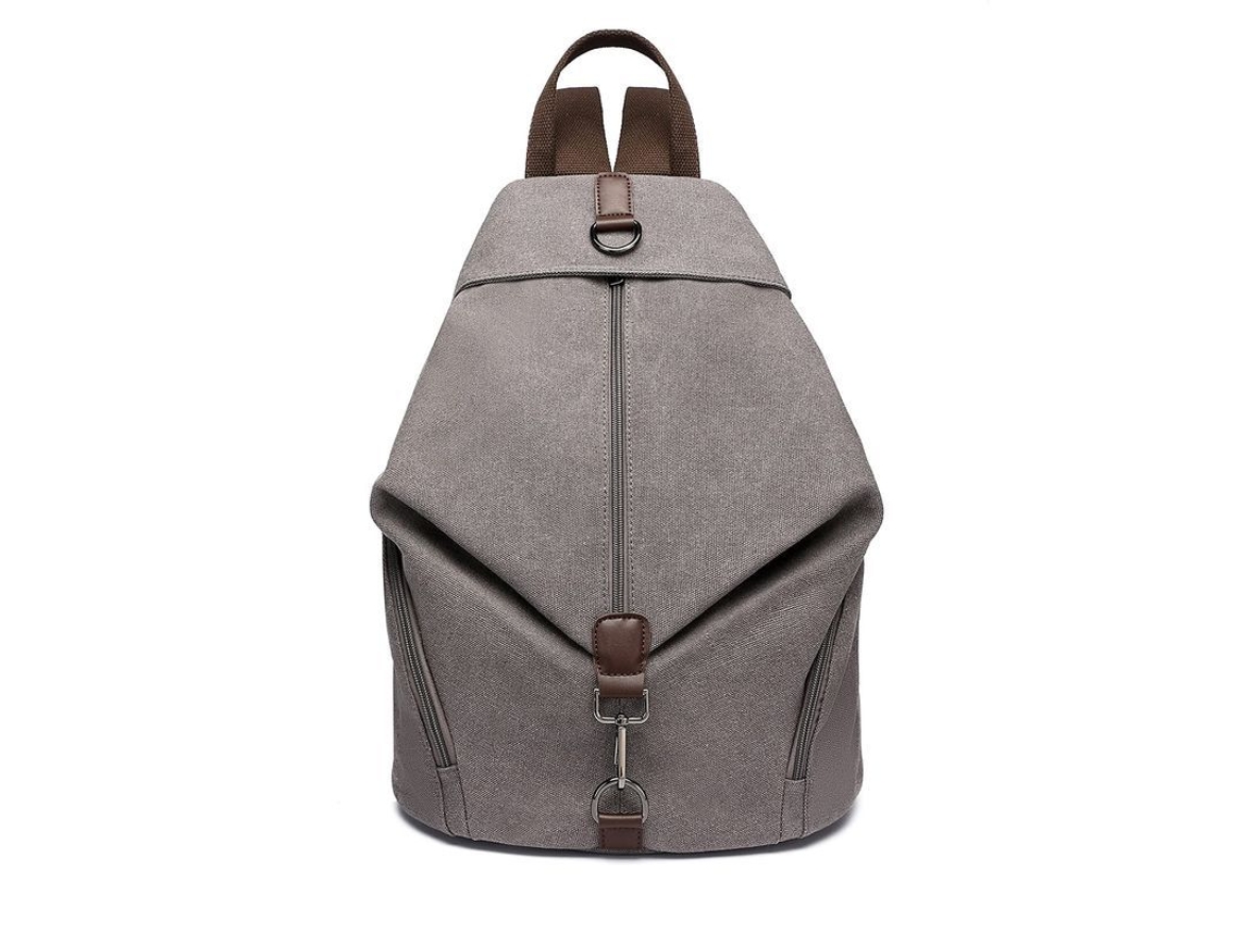 2026-mochila De Moda Para Mujer, Mochila Vintage De Lona Antirrobo De Gran Capacidad (gris)